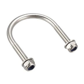 uxcell U-Bolts 4Pcs 1.06"(27mm) Inner Width 52mm Length M8 304 Stainless Steel Round U Bolt with Nuts Washers for Boat Trailer Axle