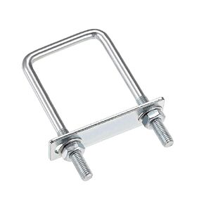 uxcell Square U-Bolts 1-5/8"(40mm) Inner Width Carbon Steel M8 with Nuts, Frame Plate, Round Washers