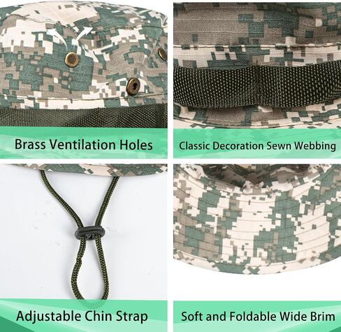 Rosoz Sun Hats for Men Women Bucket Hat UPF Protection Wide Brim Boonie Hat in Saudi Arabia