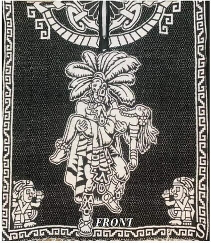 Del Mex Authentic Mexican Poncho Cobija Gaban Blanket -Black & White in Saudi Arabia