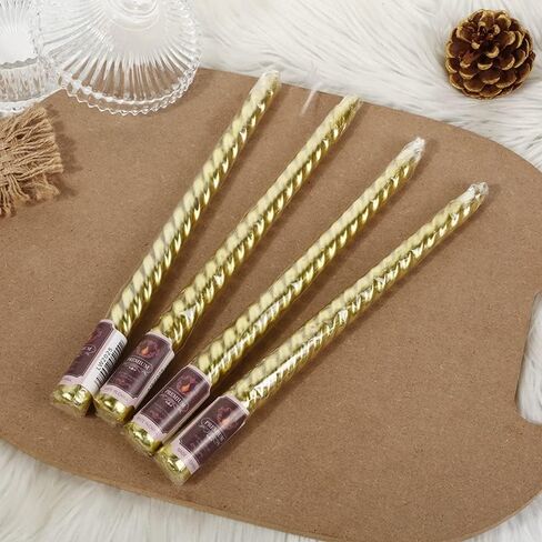 8 inch Black Taper Candles-Set of 4 Taper Candles -Dripless and Smokeless,Tall Candlesticks, Home Dinner, Party, Wedding, Halloween, Churches,Christmas Candles (8 inch, Black) in Saudi Arabia