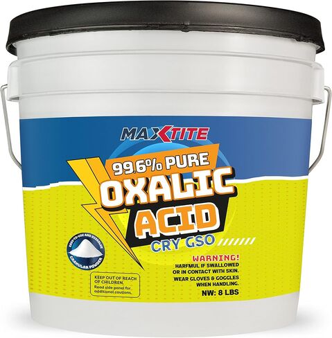 Oxalic Acid (8 lbs) 99.6% Pure - Metal & Wood Cleaning and Bleaching, Rust Removal (C2H2O4) - HDPE Container w/Resealable Child Resistant Cap in Saudi Arabia