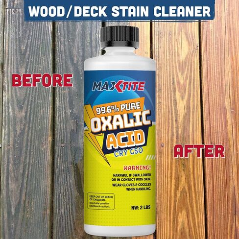 Oxalic Acid (8 lbs) 99.6% Pure - Metal & Wood Cleaning and Bleaching, Rust Removal (C2H2O4) - HDPE Container w/Resealable Child Resistant Cap in Saudi Arabia