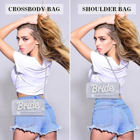 Clothmile العروس حجر الراين حقيبة مخلب الماس مساء بريق حفلة موسيقية محفظة المرأة حقيبة يد مزين مغلف صندوق مجوهرات حقيبة لؤلؤة لحفل الزفاف هدية الزفاف in Saudi Arabia