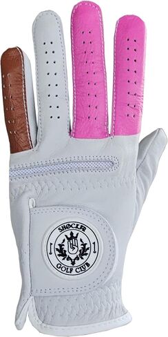 Shocker Golf Glove Premium 100% Cabretta Leather Durable Grip Adult White Men's Gloves Funny Gag Gift Shoker Mens Left Right Sizes Small Medium Large XL XXL in Saudi Arabia