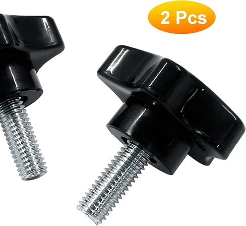 2 Pcs Star Hand Knob Tightening Screw M8x40mm Clamping Knob Screw Knob Handle for Umbrella Base Replacement(Black) in Saudi Arabia