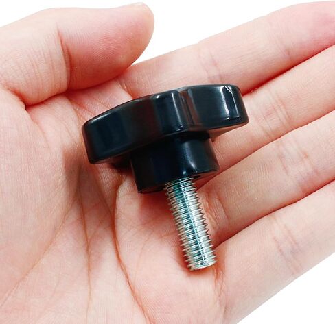 2 Pcs Star Hand Knob Tightening Screw M8x40mm Clamping Knob Screw Knob Handle for Umbrella Base Replacement(Black) in Saudi Arabia