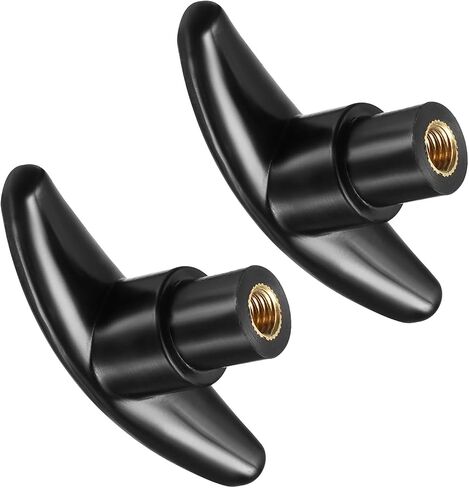 T-Knobs M8 Female Thread Plastic Clamping Hand T Knobs Handles Black - (Applications: for Lathe Machinery Drawer), 2-Pieces in Saudi Arabia