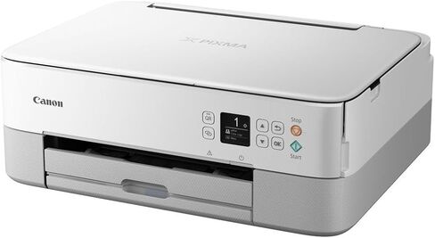 طابعة Canon PIXMA TS5320 الكل في واحد لاسلكية، ماسح ضوئي، ناسخة مع AirPrint، أبيض، تعمل مع Alexa in Kuwait