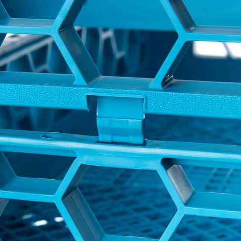 Carlisle FoodService Products RE2514 OptiClean 25 Compartment Cup Rack Extender, 3-1/2" Compartments, Blue (Pack of 6) in Kuwait