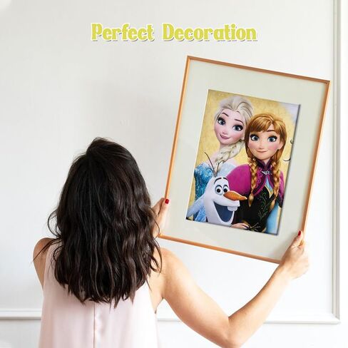 NAIMOER Princess Diamond Art Kits للبالغين، DIY الحفر الكامل 5D الماس الفن المجمدة الماس الفن الكرتون مثالية للاسترخاء وديكور جدار المنزل 30x40 سم in Kuwait
