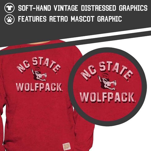 فتحة عنق جامعية للبالغين (NC State Wolfpack - أحمر، صغير) in Saudi Arabia