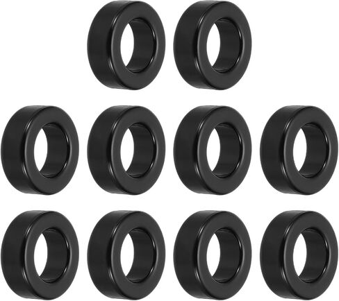 uxcell 10Pcs Toroid Core, 24x42x16mm Iron Ferrite Chokes Ring Power Toroidal Transformer to Stabilize Signal Transmission Resist Electromagnetic Interference, Black in Saudi Arabia