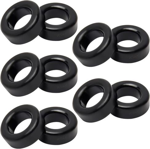 Fielect 5 قطع Toroid Core Ferrite خنق مسحوق الحديد مغو الفريت الدائري 24.1x39.9x14.5mm، أسود in Kuwait