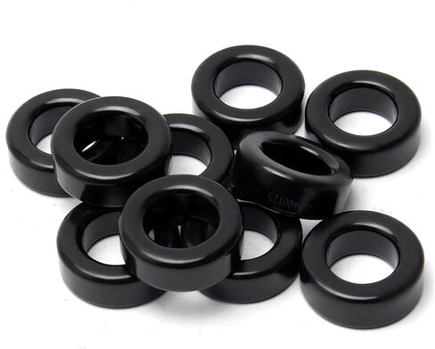 Fielect 5 قطع Toroid Core Ferrite خنق مسحوق الحديد مغو الفريت الدائري 24.1x39.9x14.5mm، أسود in Kuwait