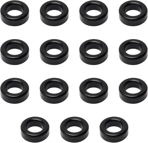 Fielect 5 قطع Toroid Core Ferrite خنق مسحوق الحديد مغو الفريت الدائري 24.1x39.9x14.5mm، أسود in Kuwait