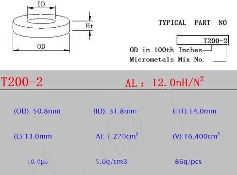 جديد 2 قطعة لـ 30 ميجا هرتز T200-2 Torroid Ferrite Core USA in Kuwait