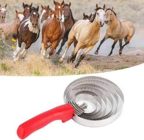 مشط الكاري ذو 6 حلقات مشط معدني قابل للعكس من الفولاذ المقاوم للصدأ للكلب بالكاري الربيعي مع قبضة مريحة للعناية بتساقط أغنام الخيول والحيوانات الأليفة in Kuwait