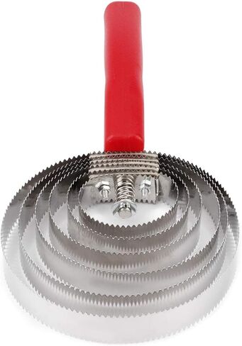 مشط الكاري ذو 6 حلقات مشط معدني قابل للعكس من الفولاذ المقاوم للصدأ للكلب بالكاري الربيعي مع قبضة مريحة للعناية بتساقط أغنام الخيول والحيوانات الأليفة in Kuwait