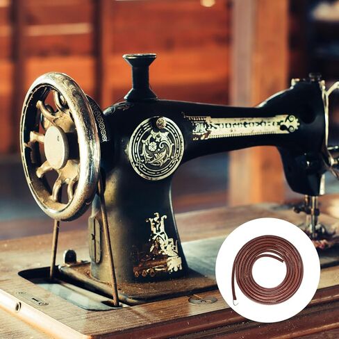 4 قطع حزام جلدي لآلة الخياطة، 72 × 3/16 بوصة أجزاء حزام ماكينة خياطة البقرة الحقيقية مع خطاف لآلة الخياطة المغنية حزام جلد البقر in Kuwait