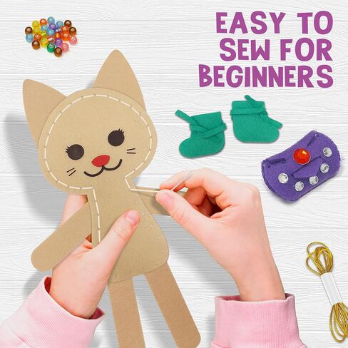 Cat Sewing Arts and Craft Kit for Girls Ages 6-12 in Saudi Arabia