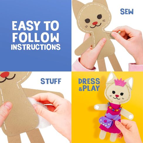 Cat Sewing Arts and Craft Kit for Girls Ages 6-12 in Saudi Arabia