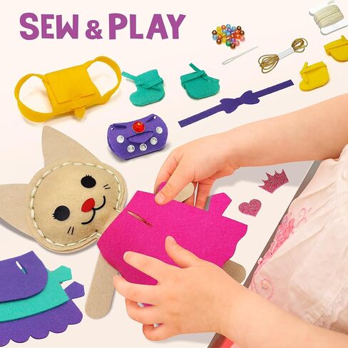 Cat Sewing Arts and Craft Kit for Girls Ages 6-12 in Saudi Arabia