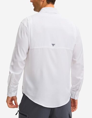 Men's Long Sleeve Sun Protection Fishing Shirt with Zipper Pockets UPF 50+ Lightweight Cool Sun Shirts for Men Hiking Outdoor in Saudi Arabia