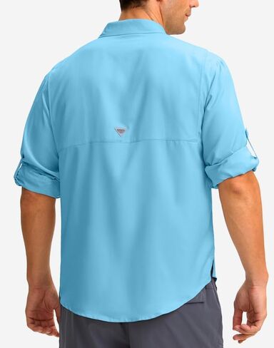 Men's Long Sleeve Sun Protection Fishing Shirt with Zipper Pockets UPF 50+ Lightweight Cool Sun Shirts for Men Hiking Outdoor in Saudi Arabia