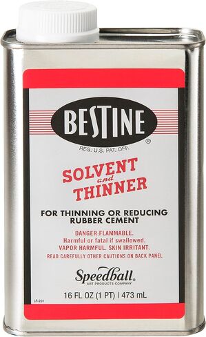 Bestine Solvent and Thinner for Rubber Cement – Cleans Ink, Adhesive and Parts, 16 Ounce Can in Saudi Arabia