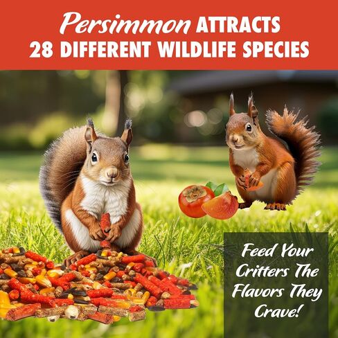 Herron Outdoors 4-4-2 Wildlife Feed- Squirrel Food with Persimmon Flavored Protein Pellets, Corn Balanced Diet Formula Attracts 28 Species Ideal for Bird & Squirrel Feeders- 5lbs in Saudi Arabia
