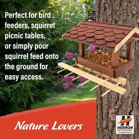 Herron Outdoors 4-4-2 Wildlife Feed- Squirrel Food with Persimmon Flavored Protein Pellets, Corn Balanced Diet Formula Attracts 28 Species Ideal for Bird & Squirrel Feeders- 5lbs in Saudi Arabia