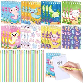 GIEGXIN 48 PCS AXOLOTL Party FAVORS SMITHERS SPOLIC Notebooks and Pencils AXOLOTL GIFT ST in Kuwait