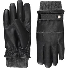 Isotoner Men's Stretch Nappa Winter Glove with Knit Cuff in Kuwait