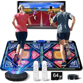HDMI Musical Electronic Dance Mats with Camera,64G Memory Card,It Features 1030 Games、700 Songs and 81 MV,Double User Fitness Dance Pad Dancing Mat for Kids & Adults, Gift for Boys & Girls in Saudi Arabia