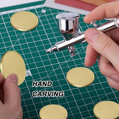 Blank Brass Challenge Coin Laser Engraving Custom Coins Blanks 40 mm with Acrylic Protection Box for DIY Crafts Birthday Travel Commemorative Collection (10pcs Brass) in Kuwait