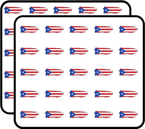 Puerto Rico Flag Map Sticker for Scrapbooking, Calendars, Arts, Kids DIY Crafts, Album, Bullet Journals 50 Pack in Saudi Arabia