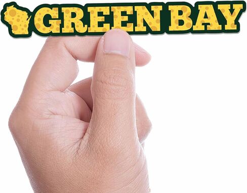 Green Bay Wisconsin Cheese Sticker for Hydroflask - Midwest Cheesehead Sticker for Laptop - Funny WI Waterproof Vinyl Decal in Saudi Arabia