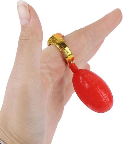 3Pcs Red Water Squirt Ring Toys - Reusable Prank Spray Set for April Fools/Gag Gifts, Outdoor Summer Fun, Practical Joke Props, Pool Party Favors in Saudi Arabia