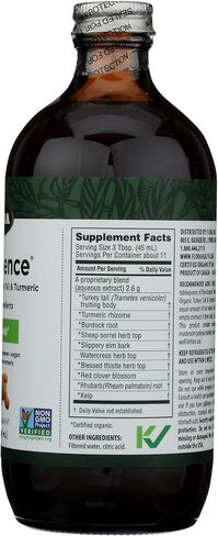 Flora Health Flor-Essence with Turkey Tail & Turmeric, Rich in Polysaccharides, 35+ Phenolic Compounds with Antioxidants and Immunity Support, 32-fl. oz. Glass Bottle in Kuwait