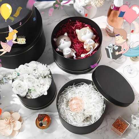 Harloon 5 Pcs Wedding Large Round Gift Boxes with Lids Flower Assorted Size Nesting Gift Boxes Cardboard Floral for Arrangements Birthday Bridesmaid Wedding Party Favor(White) in Saudi Arabia