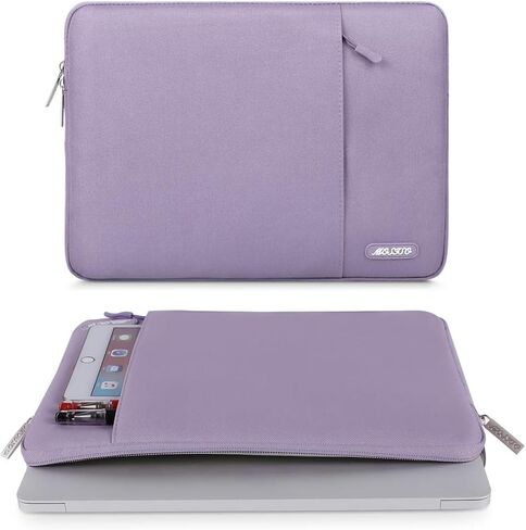 MOSISO Compatible with MacBook Air 13 inch Case 2024 2023 2022 M3 A3113 M2 A2681 Touch ID, Plastic Hard Shell&Keyboard Cover&Screen Film&Type C Adapter&Polyester Vertical Bag, Imperial Purple&Purple in Saudi Arabia