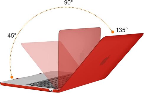 MOSISO Compatible with MacBook Air 13 inch Case 2024 2023 2022 M3 A3113 M2 A2681 Touch ID, Plastic Hard Shell&Keyboard Cover&Screen Film&Type C Adapter&Neoprene Bag with Small Case, Red&Wine Red in Saudi Arabia