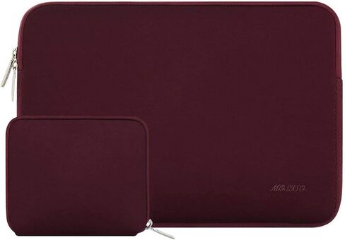MOSISO Compatible with MacBook Air 13 inch Case 2024 2023 2022 M3 A3113 M2 A2681 Touch ID, Plastic Hard Shell&Keyboard Cover&Screen Film&Type C Adapter&Neoprene Bag with Small Case, Red&Wine Red in Saudi Arabia