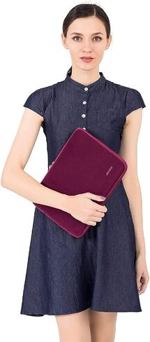 MOSISO Compatible with MacBook Air 13 inch Case 2024 2023 2022 M3 A3113 M2 A2681 Touch ID, Plastic Hard Shell&Keyboard Cover&Screen Film&Type C Adapter&Neoprene Bag with Small Case, Red&Wine Red in Saudi Arabia