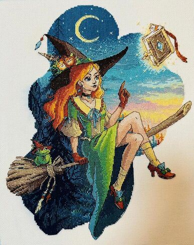 Riolis - الدروس السحرية 2015 ، Cross Stitch Kits 9½ "x 11¾" ، مجموعات غرزة متقاطعة للمبتدئين والمقاطع المتقدمة والكبار ، مجموعة غرزات التطريز in Saudi Arabia
