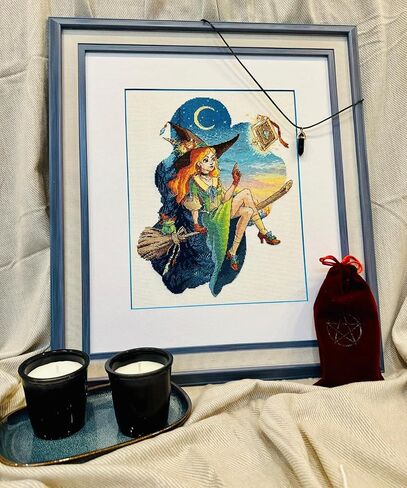Riolis - الدروس السحرية 2015 ، Cross Stitch Kits 9½ "x 11¾" ، مجموعات غرزة متقاطعة للمبتدئين والمقاطع المتقدمة والكبار ، مجموعة غرزات التطريز in Saudi Arabia