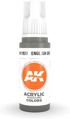 AK Interactive 3rd Gen Acrylic English Grey 17ml in Saudi Arabia
