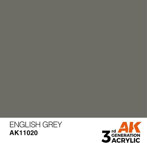 AK Interactive 3rd Gen Acrylic English Grey 17ml in Saudi Arabia