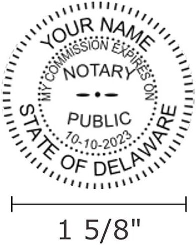 Delaware Notary Seal Embosser Bundle with Round Self Inking Stamp | (Blue, 2-Items) in Saudi Arabia